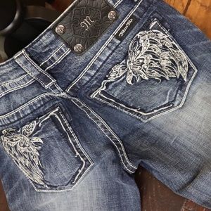 MISS ME Angel Wing Bootcut Jeans